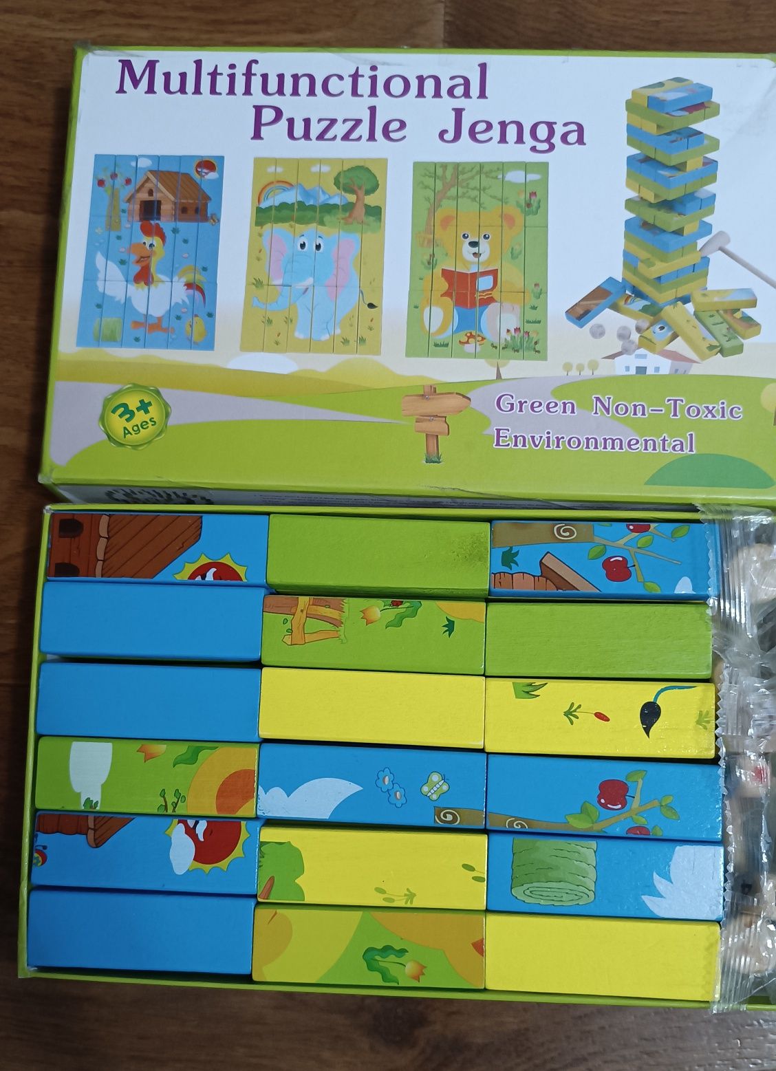 Дерев'яна Джанга-пазл Multifunctional Puzzle Jenga