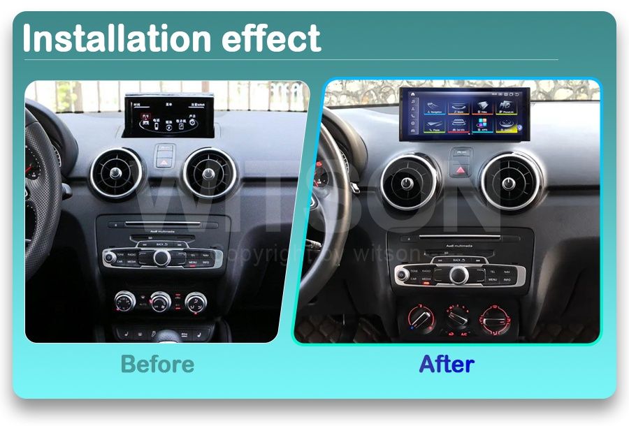 Ecrã Android e CarPlay 10.25" Full HD Audi A1 A3 A4 A6 Q5