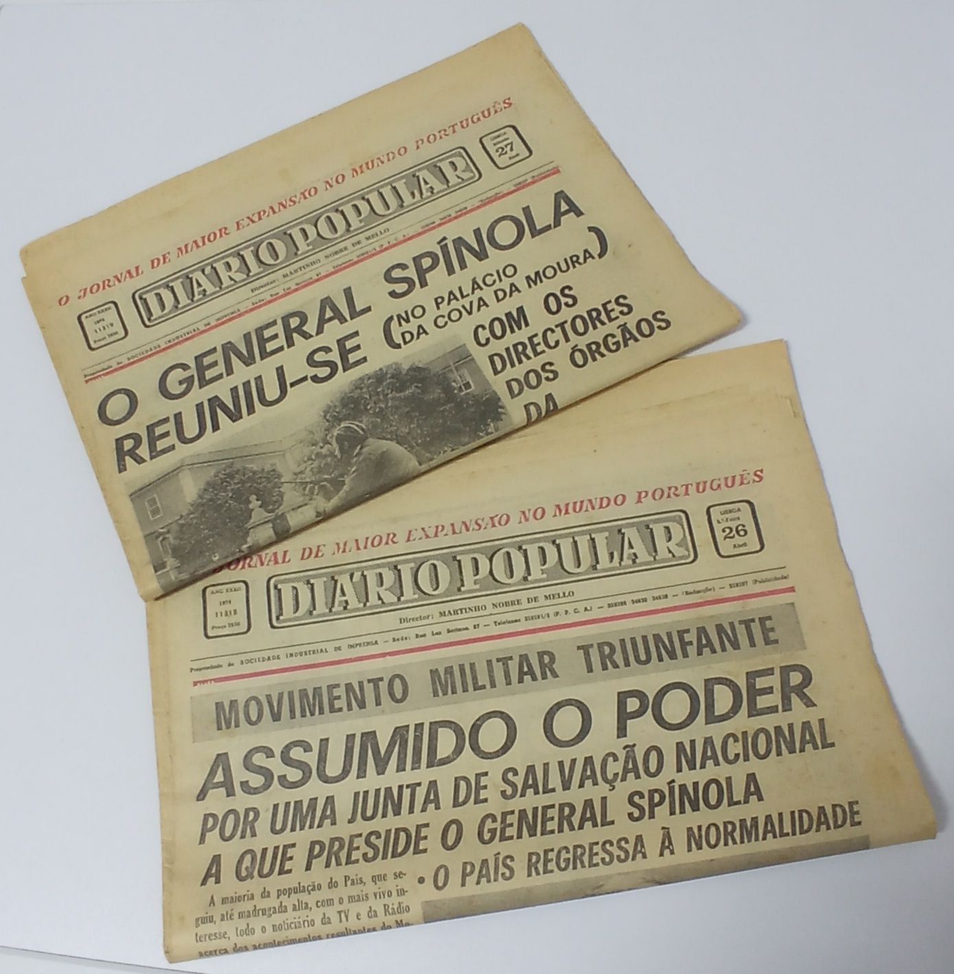 50 Anos 25 de Abril Jornais Diário Popular