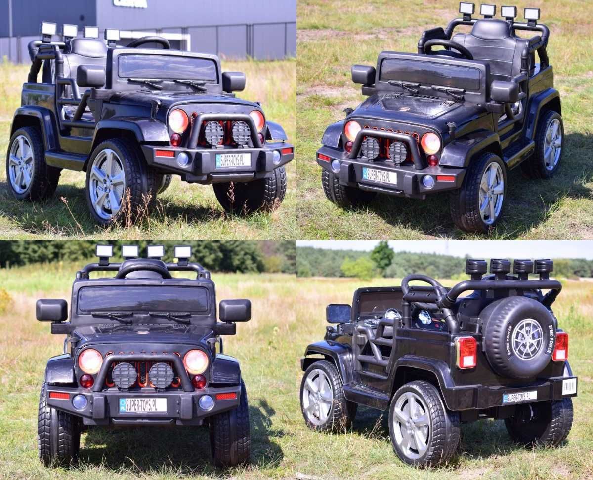 NOWOŚĆ Jeep Auto terenowe na akumulator  KOŁA Eva MIĘKKIE SIEDZENIE
