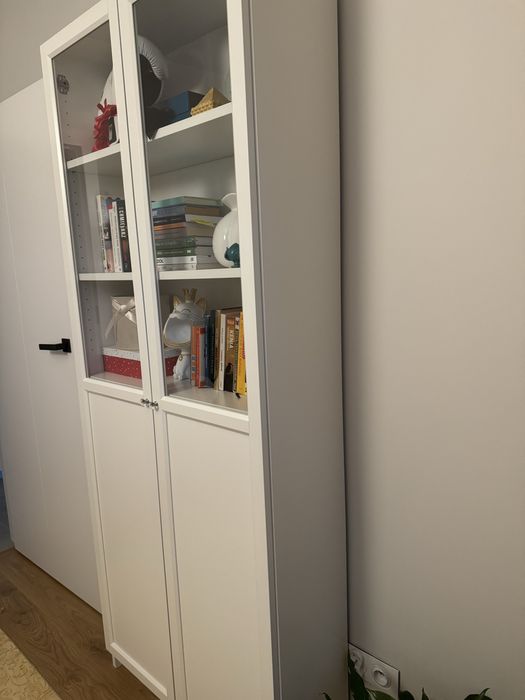 Regał ikea bialy podwojny przeszklony