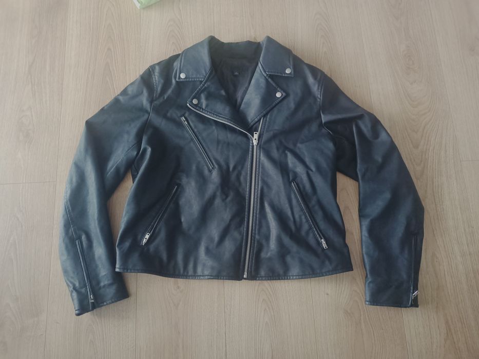 Kurtka skórzana ramoneska czarna L biker