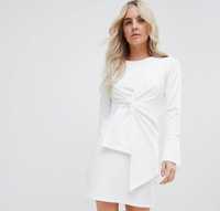 Платье ASOS женское белое короткое мини праздничное