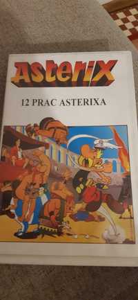 stara okładka kasety vhs 12 prac asterixa