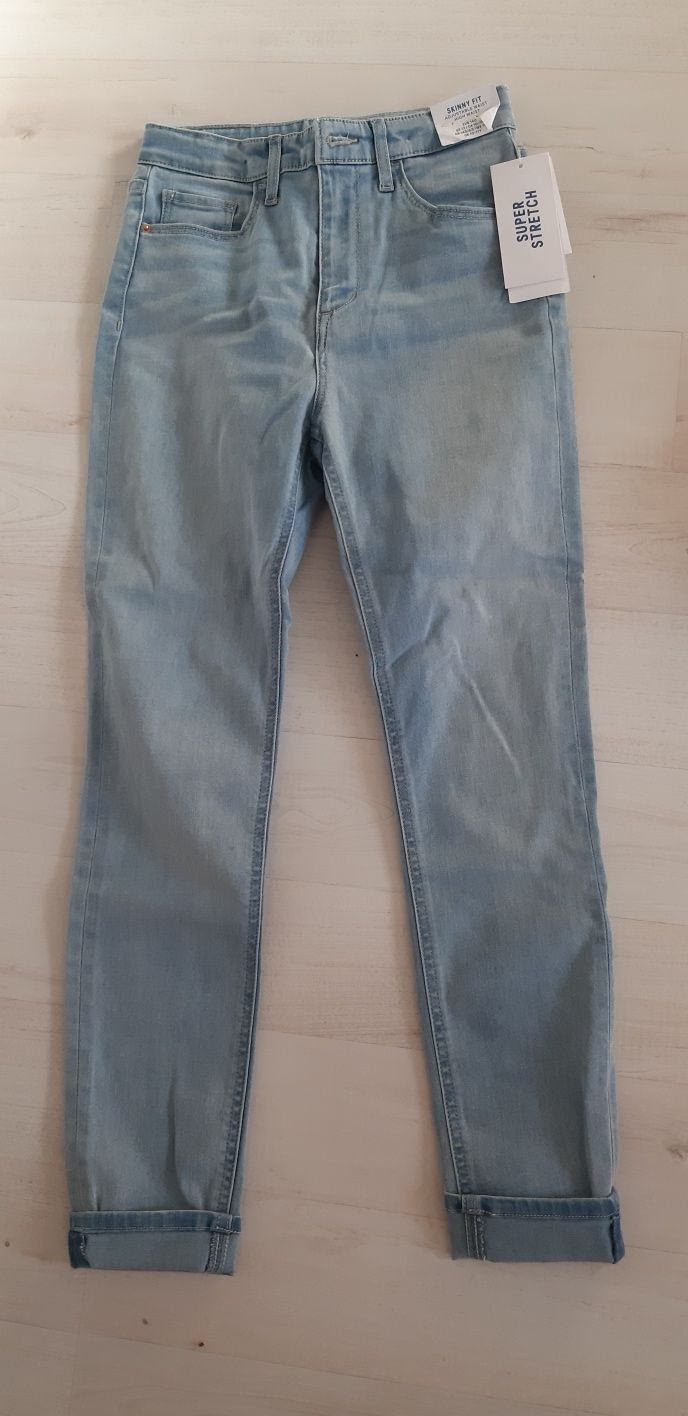 NOWE Jasne niebieski jeansy H&M 146 super stretch