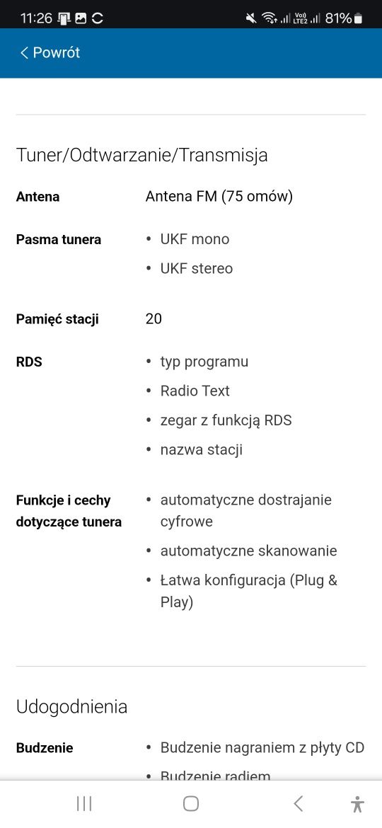 Mini wieża, micro system Philips, USB Mp3 Bluetooth CD