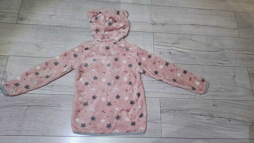 Bluza polarowa misiek pilarek bluza z kapturem