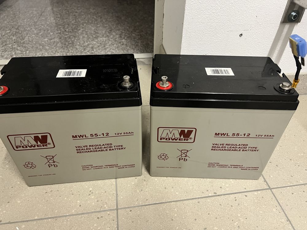 Akumulator MW AGM 12V 55Ah ups, wozek inwalidzki, lodz, kamper, piec,