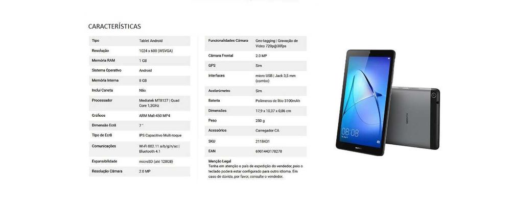 Tablet Huawei MediaPad T3 7