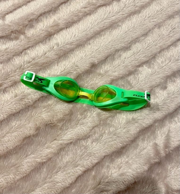 Okulary do pływania zielone okulary pływackie fluent regulowane sprzęt