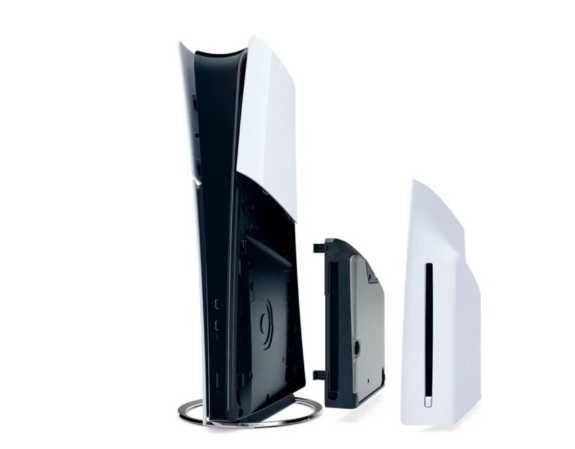 PS5 Slim Digital + Leitor de Discos + 2 Comandos e Suporte