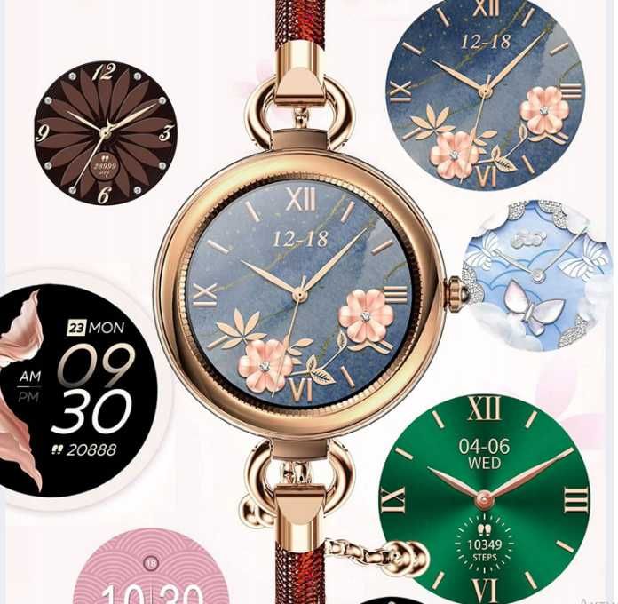 Damski smartwatch GT01, monitorowanie tętna, monitor snu ttst969