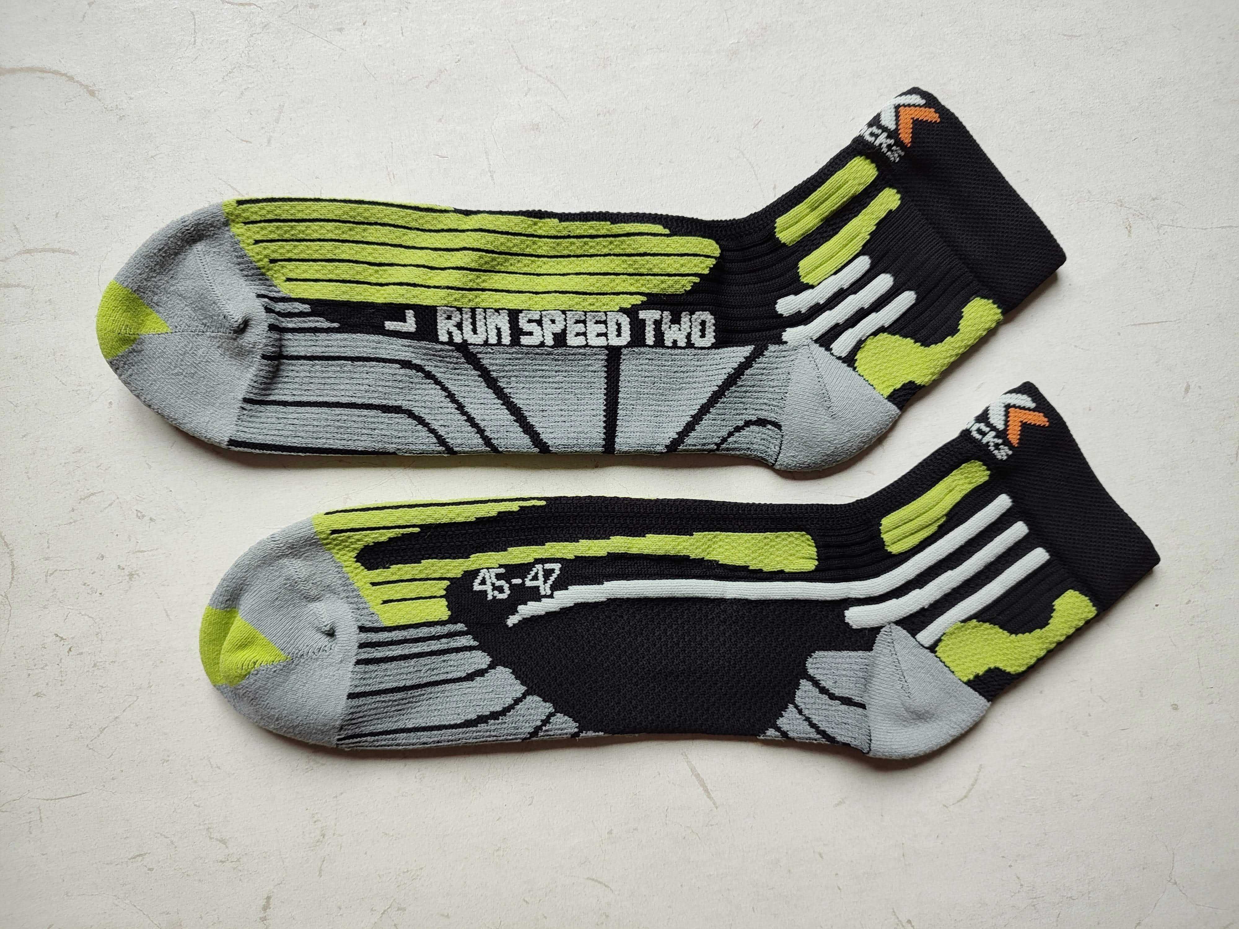 X-SOCKS Шкарпетки RUN SPEED TWO 43-47 black-green в'язані