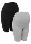 B.P.C 2-pak legginsy krótkie kolarki ciążowe bawełna organiczna 36/38.