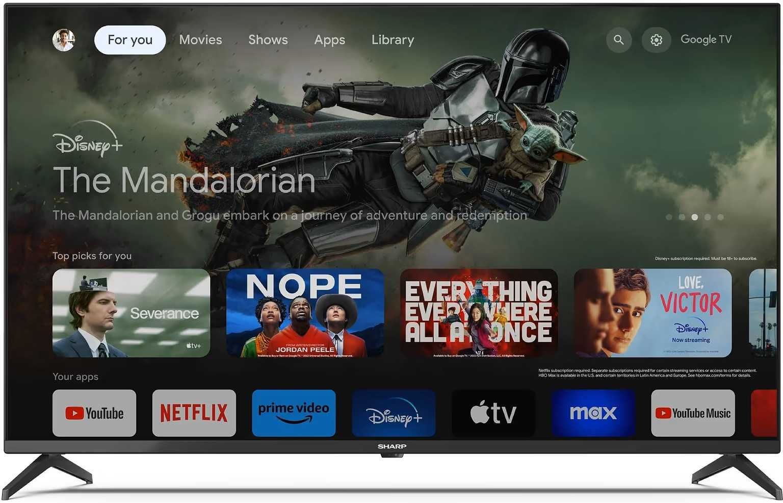 Знижка! Телевізор 43" Sharp 43GL4260E (4K Smart TV Wi-Fi Bluetooth)