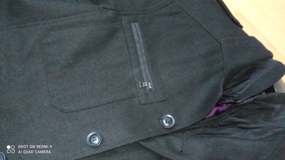 Męska kurtka elegancka wełniana jesienna zimowa