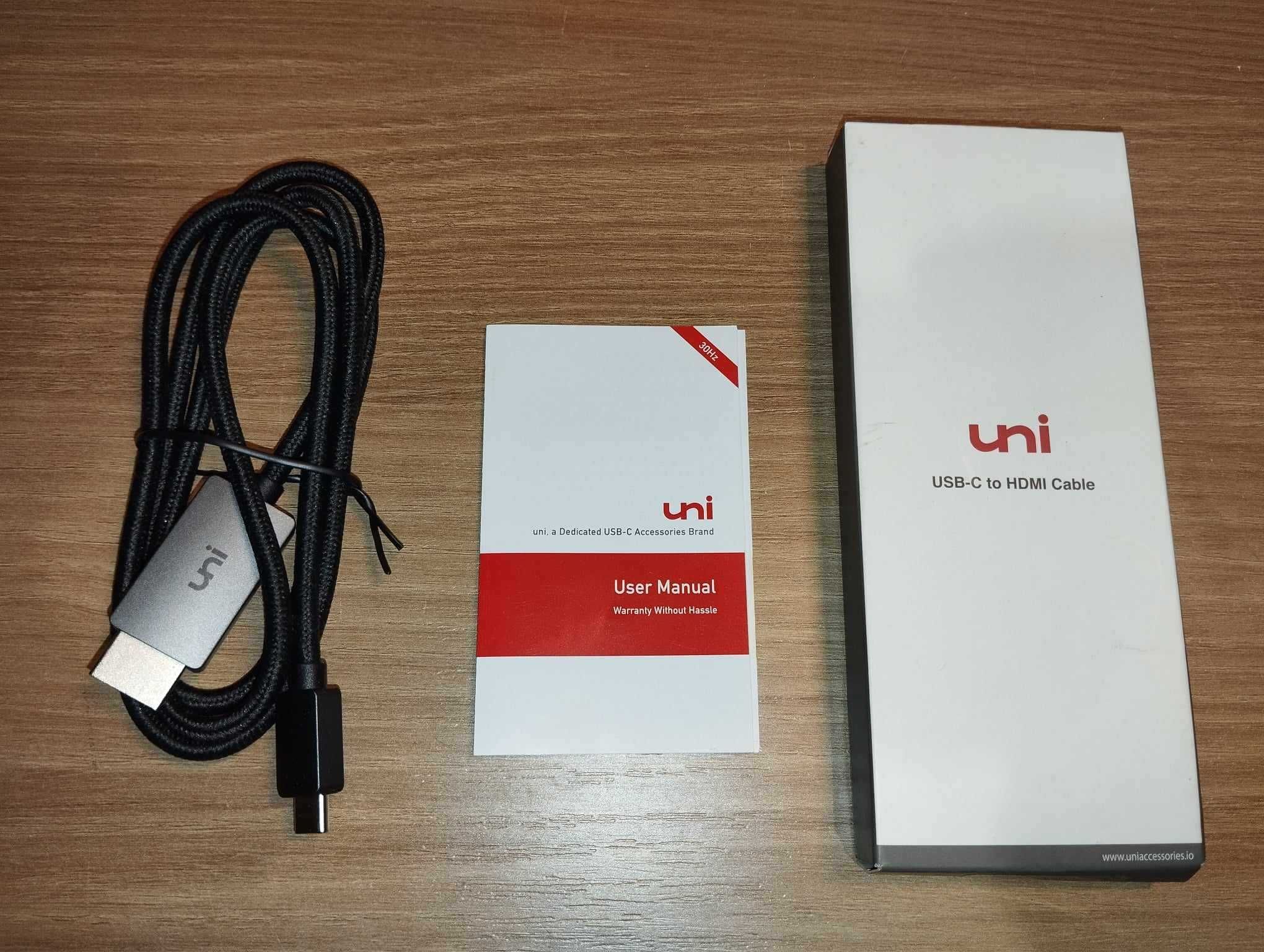 UNI - Kabel - HDMI - USB-C - 1.8 metra