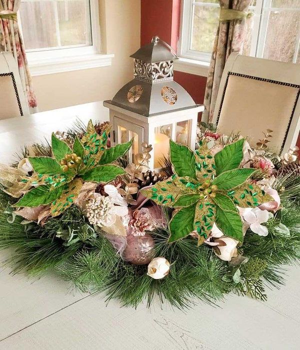 Oirse Zestaw Ozdobnych Kwiatów Zielone 4 sztuki 30 x 54 cm