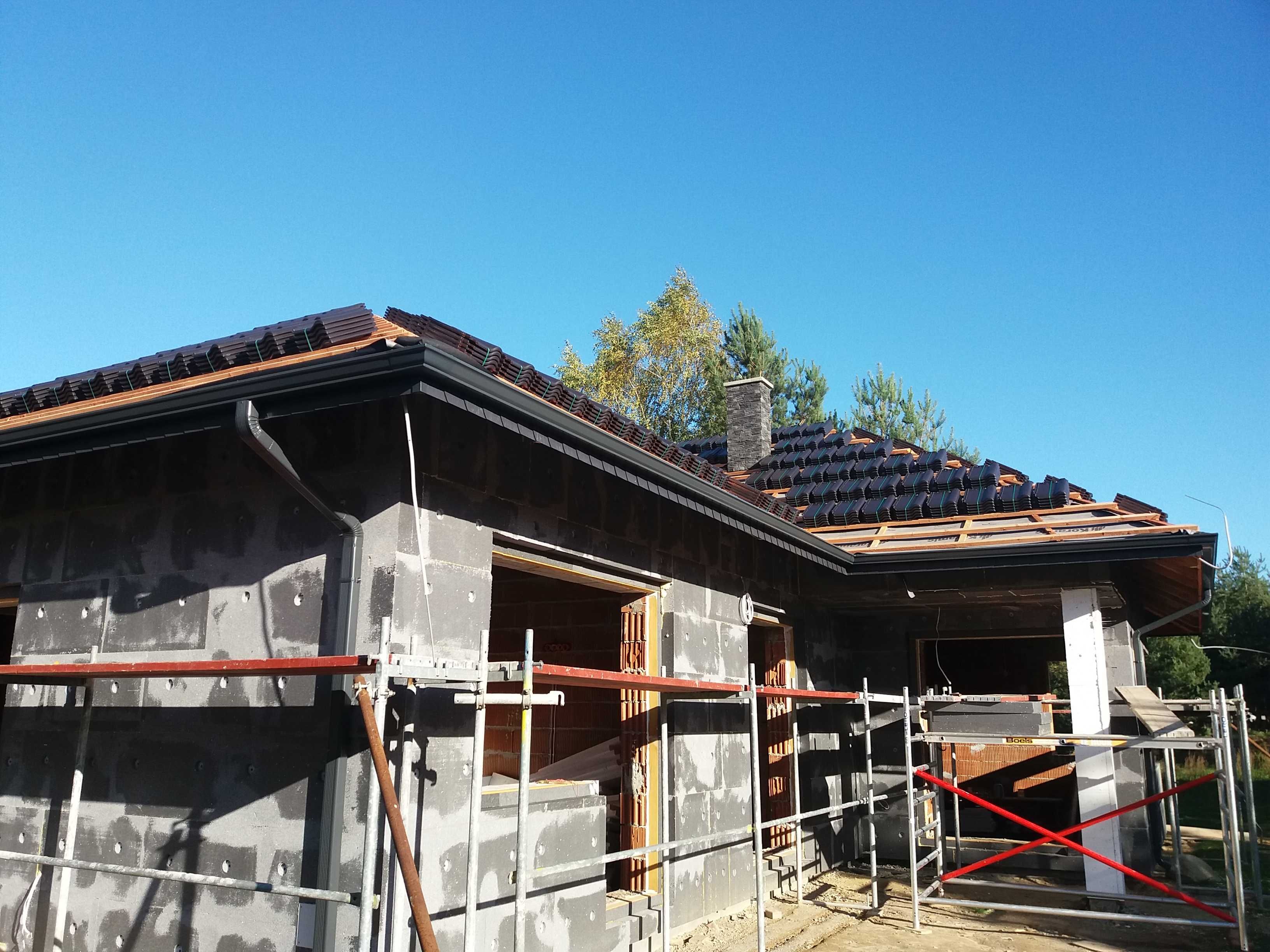 rynny aluminiowe, gzymsowe, kwadratowe, ciągnione, bez łączeń