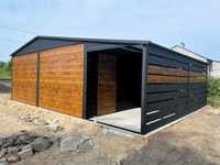 Schowek blaszany garaż ogrodowy dwustanowiskowy 8x6m (7x5 6x5 10x8)