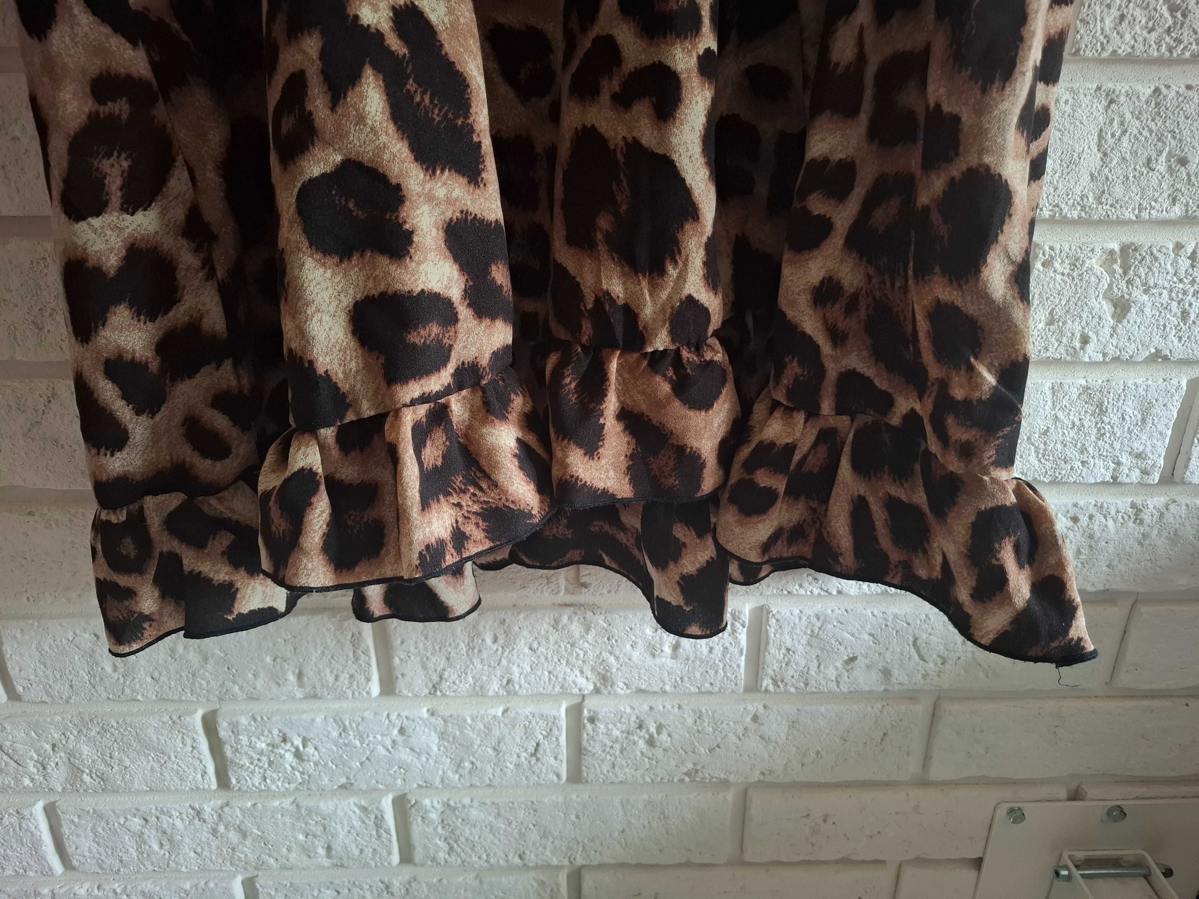 Sukienka w panterkę shein 2xl