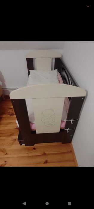 Łóżeczko  z szufladą Klupś Safari miś