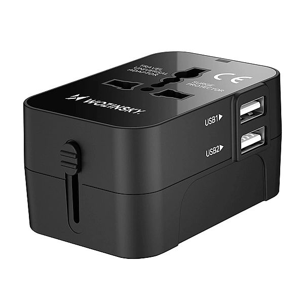Adapter podróżny Wozinsky WUTWC uniwersalny 24W UE / US / AUS / UK / 2