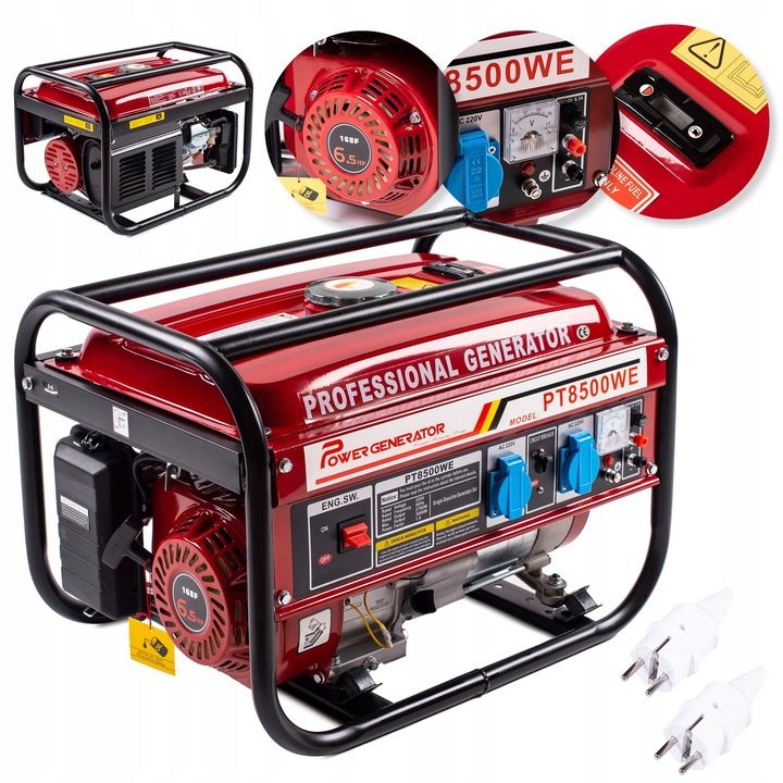 Agregat Prądotwórczy Jednowfazowy 3000w 6,5km Generator Miedź