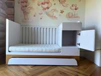 Łóżeczko dziecięce Bellamy Up szuflada  70x120 rozkładane do 70x160