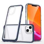 Clear 3In1 Etui Iphone 14 Silikonowy Pokrowiec Z Ramką Niebieskie