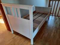 Łóżko białe drewniane Hemnes Ikea