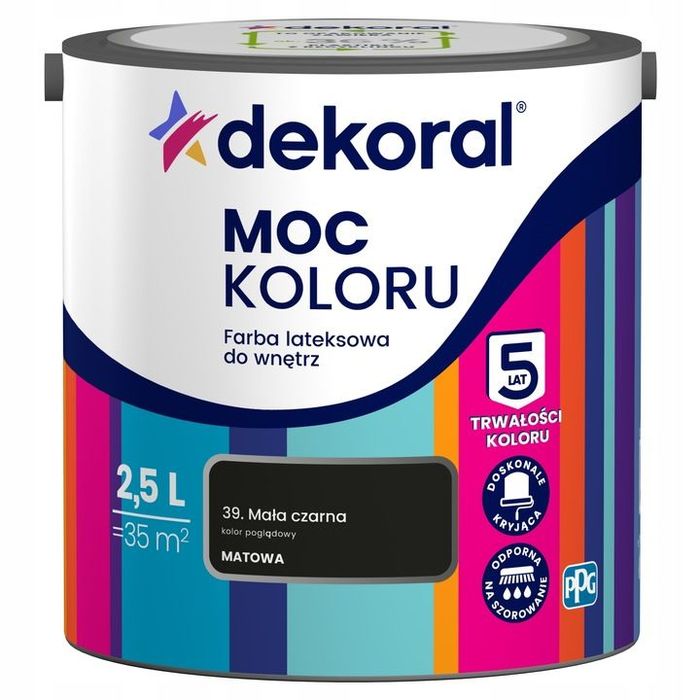 Dekoral Farba MOC KOLORU 2,5l Mała Czarna 39