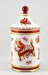 Pote com Tampa com Decoração Oriental da Vista Alegre