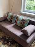 Sofa rozkładana z funkcją spania i pojemnikiem na pościel 135x195 cm