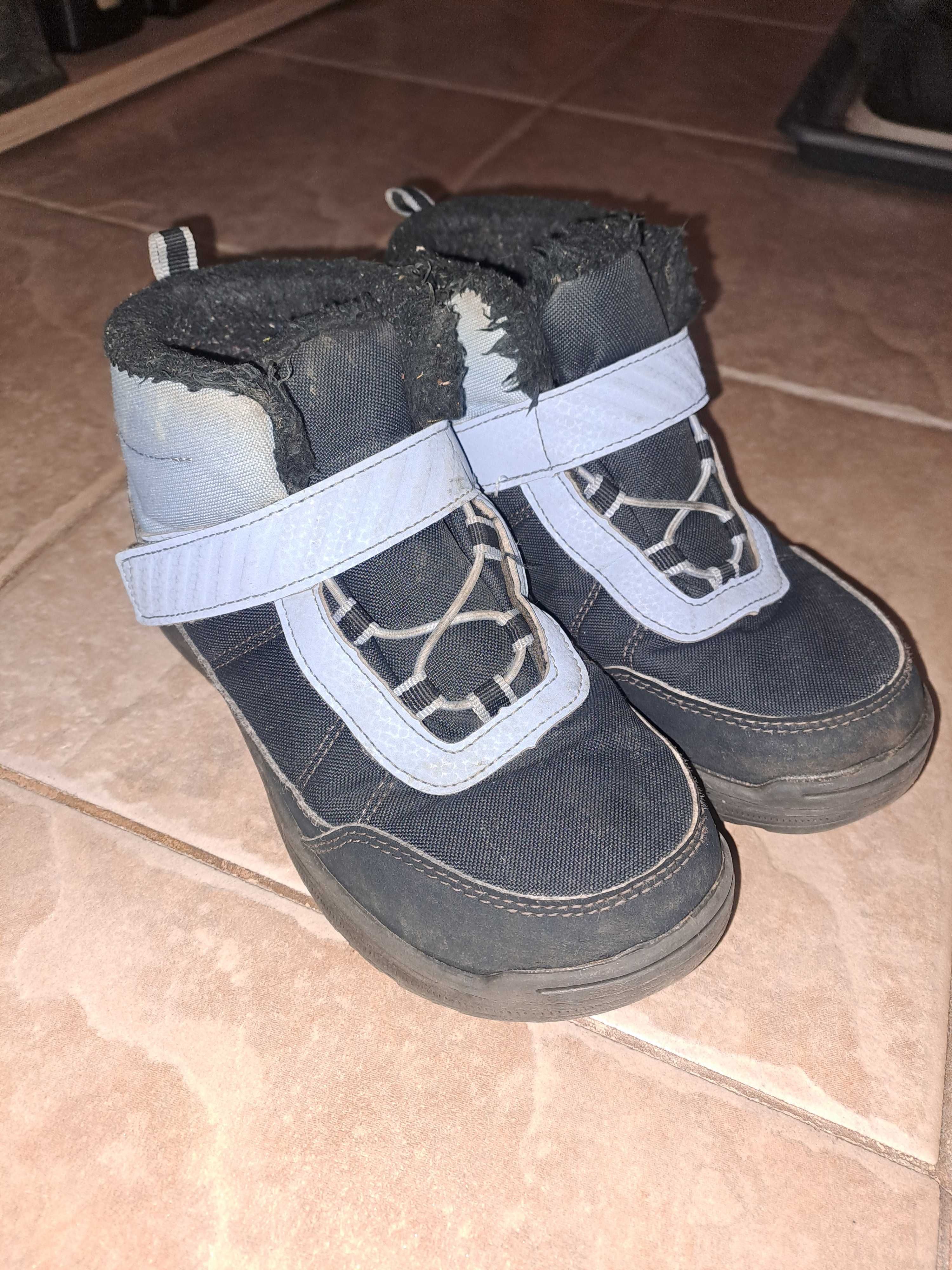 Buty zimowe dla dzieci Quechua SH100, na rzep, wodoodporne, rozm. 32