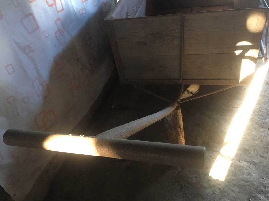 Wózek z dyszlem metalowy ogrodowy 120x80