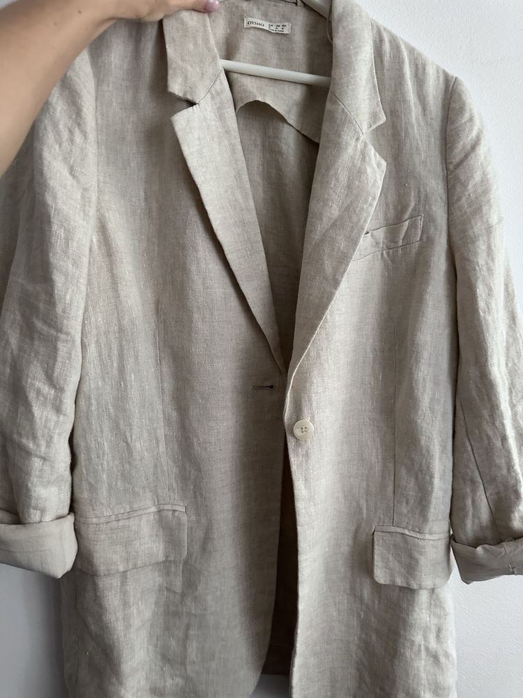 Blazer oversize Oysho 100% len premium