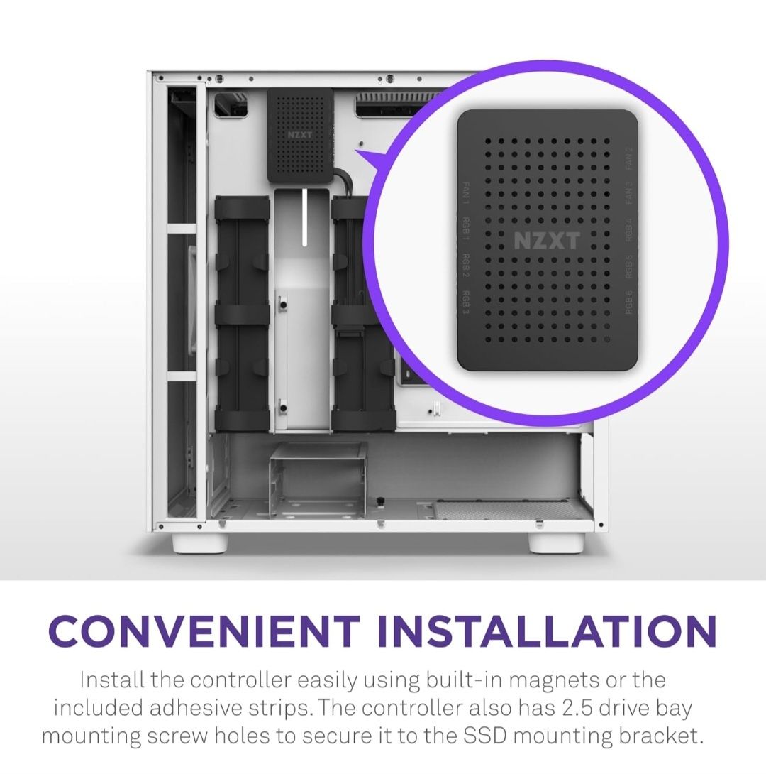NZXT Kontroler RGB i wentylatoróNZXT RGB controller and fans-6 channel