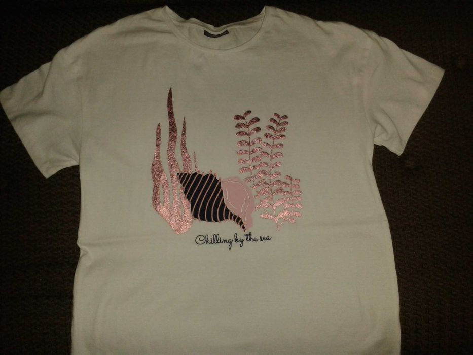 NOWA bluzka muszle na dnie oceanu morza rozmiar 158/164