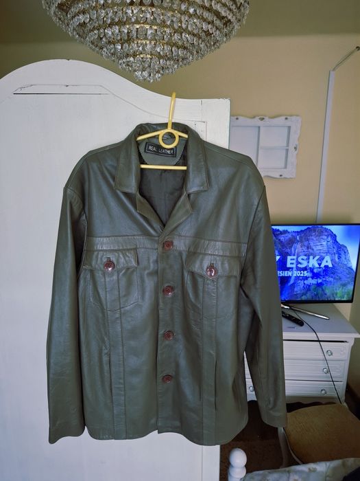 Real Leather kurtka skórzana khaki r. XL