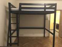 Antresola STORA Ikea czarna, drewno, używana