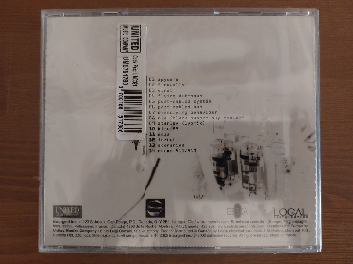 CD NOVO E SELADO - " INC " Insurgent INC 2002