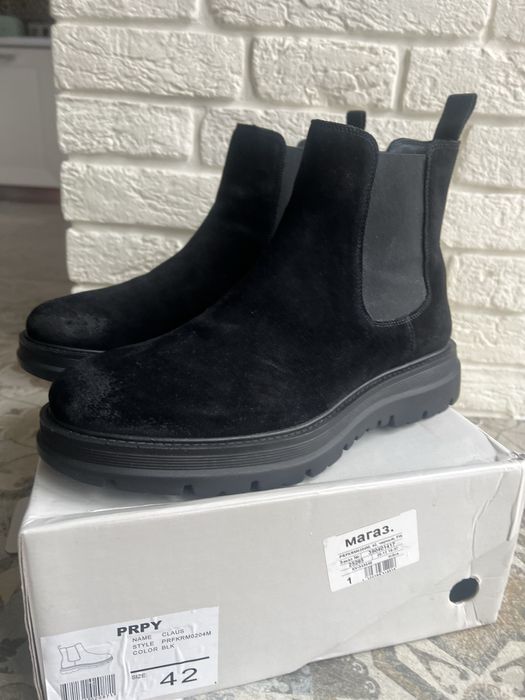 Чоловічі замшеві челсі чоботи черевики PRPY, 42 розмір