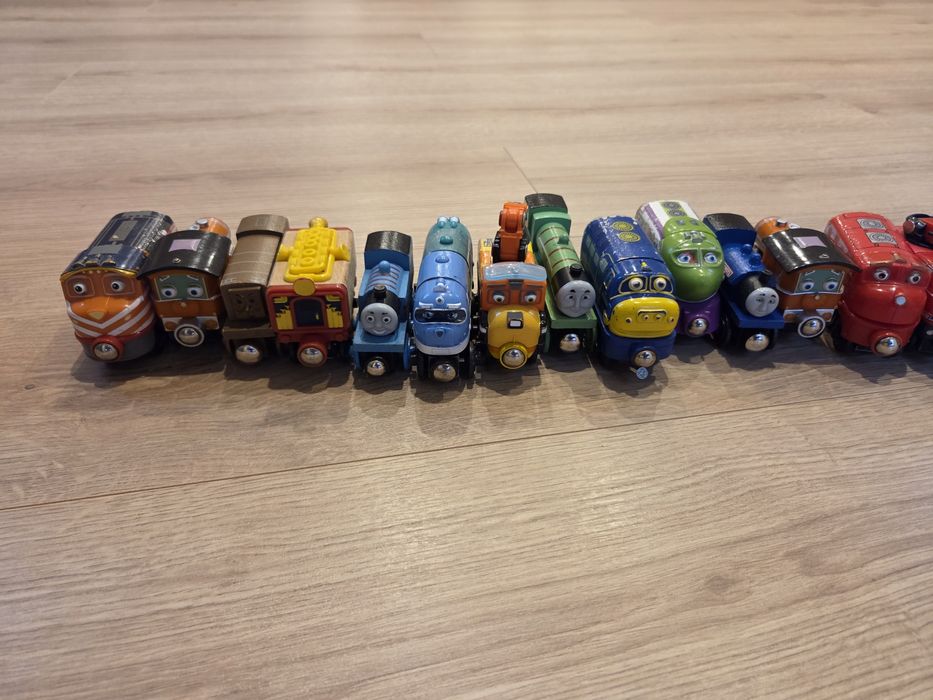 Zestaw drewnianych lokomotyw Stacyjkowo