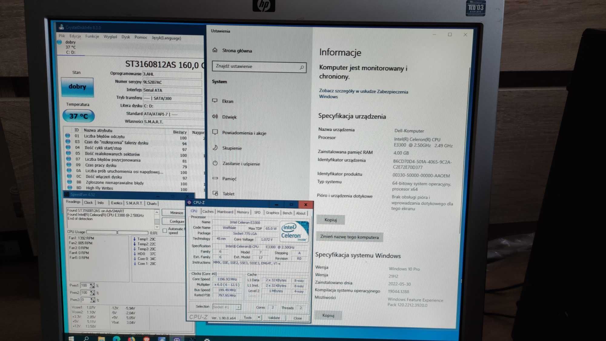 Zestaw komputerowy z Win10, komputer Dell, monitor, klawiatura, mysz