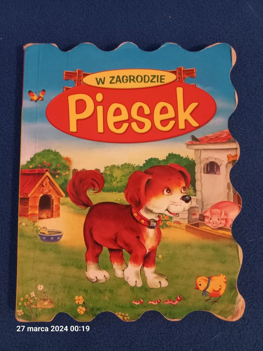 Książeczki dla dzieci psotny piesek, piesek w zagrodzie, kundel