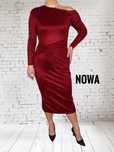 Nowa czerwona elegacnka sukienka na studniówkę wesele impreze M 38