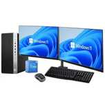Zestaw HP 600 G5 i5 8GEN 16GB 512SSD Win11 + 2x Monitor Lenovo A