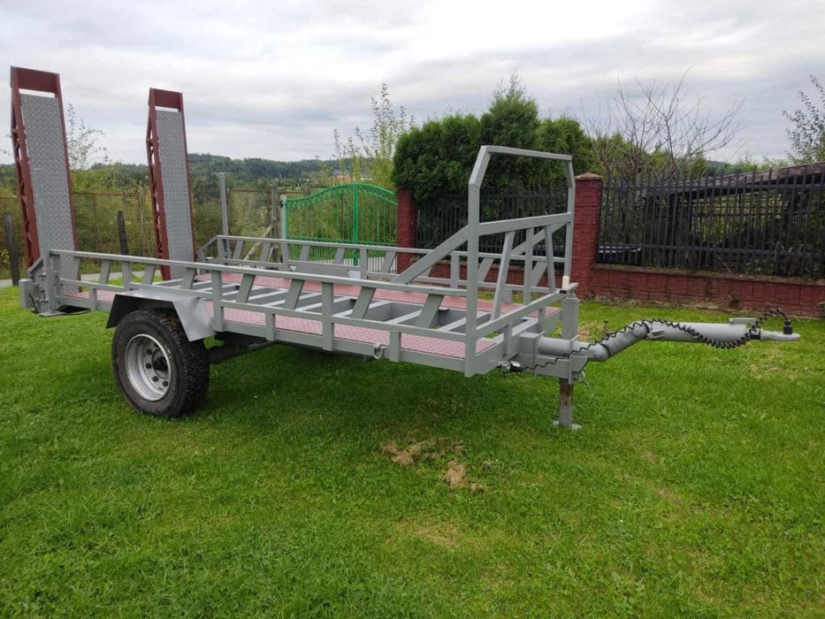 przyczepa, laweta do traktora, wozidła budowlanego