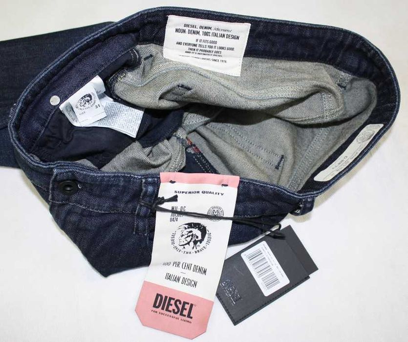 Damskie jeansy Diesel D-Rifty Slim niski stan granat nowe oryg.W31/L32